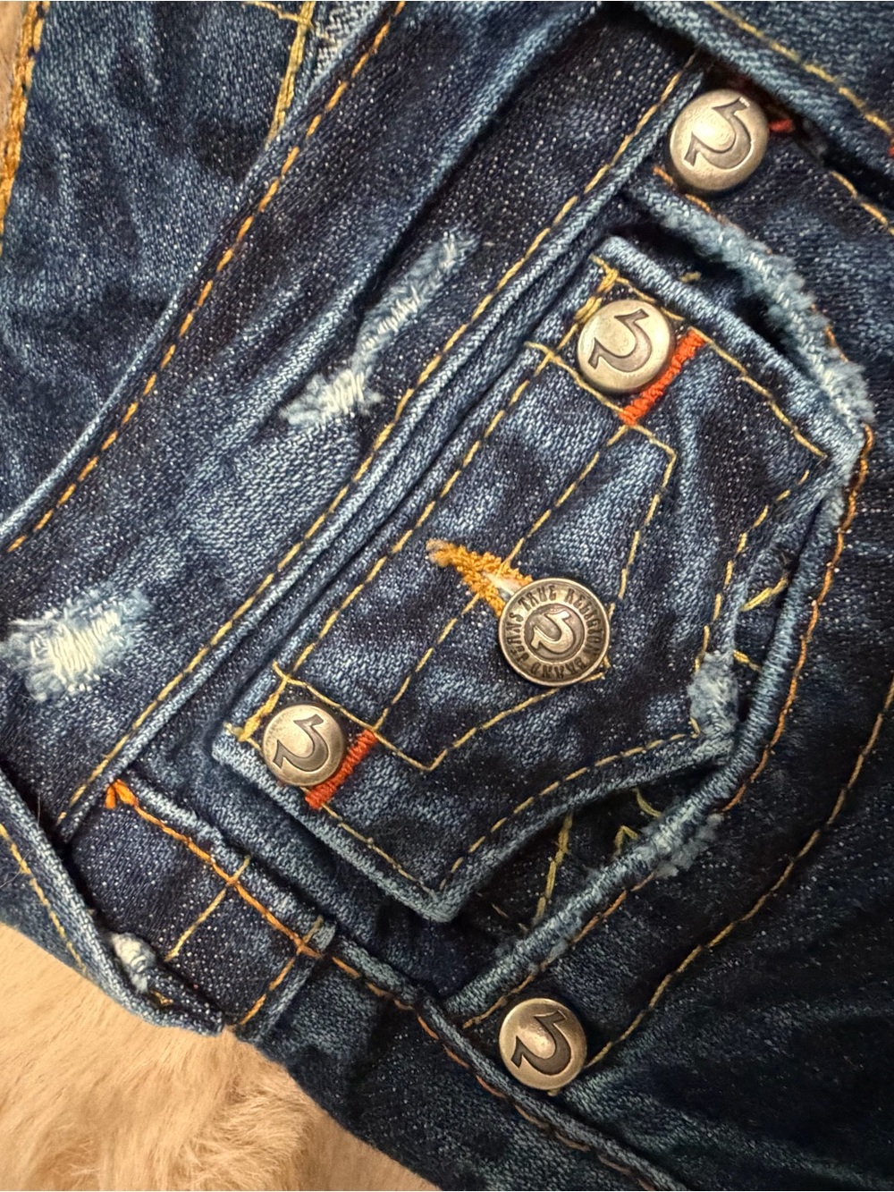 Authentic True Religion Dark Blue High-Rise Flare Jeans size 26 - Picture 12 of 16